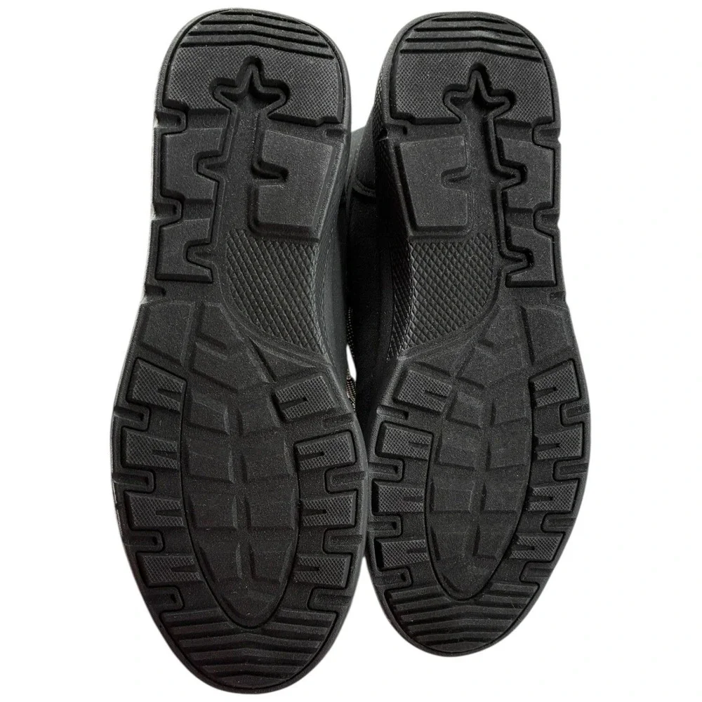 JBU Jambu Freeze Black FauxShearling LaceUp Booties Lightweight Traction 8.5M‎